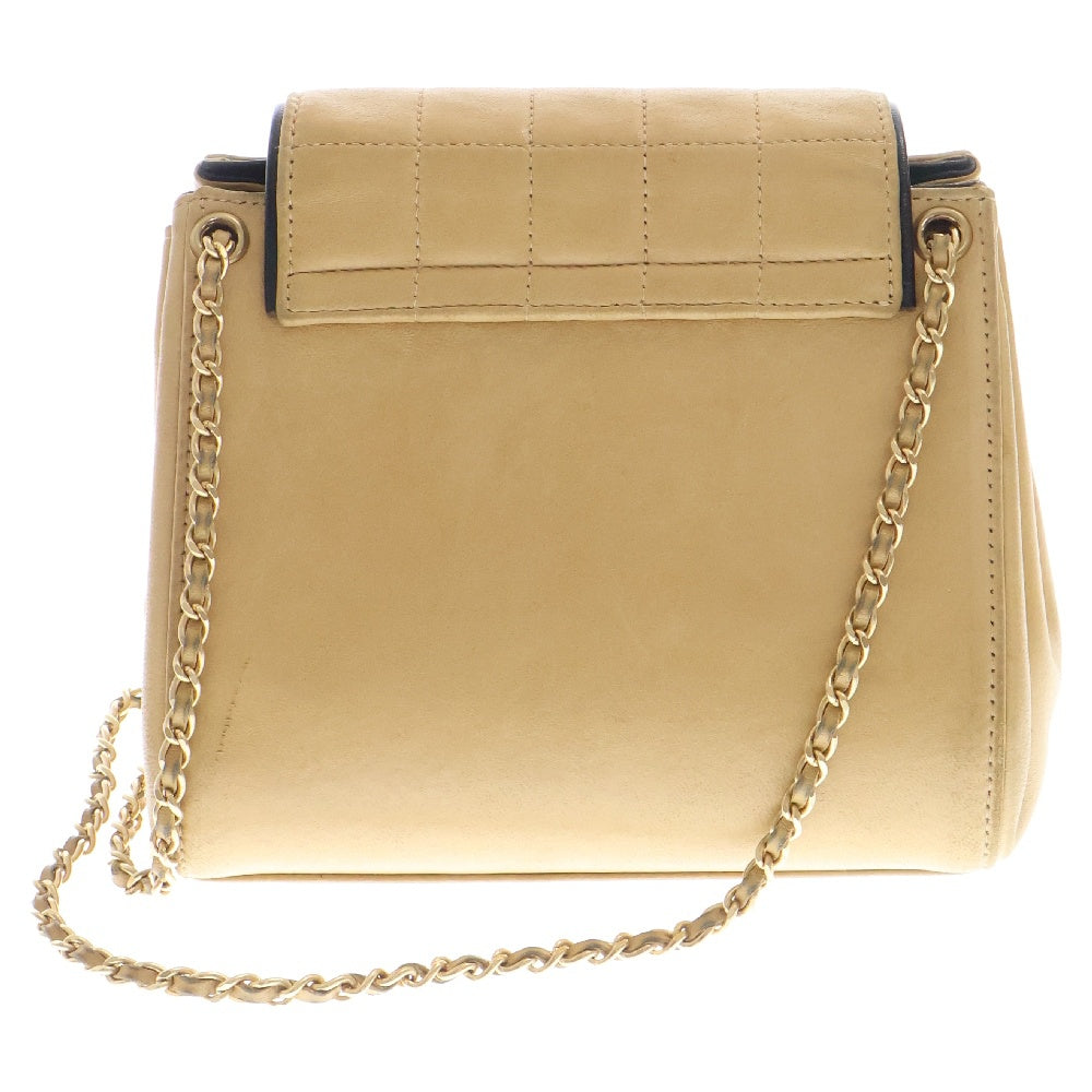 CHANEL(シャネル) 2.55 チョコバー チェーンショルダーバッグ ベージュ ラムスキン ゴールド金具 斜め掛けバッグ