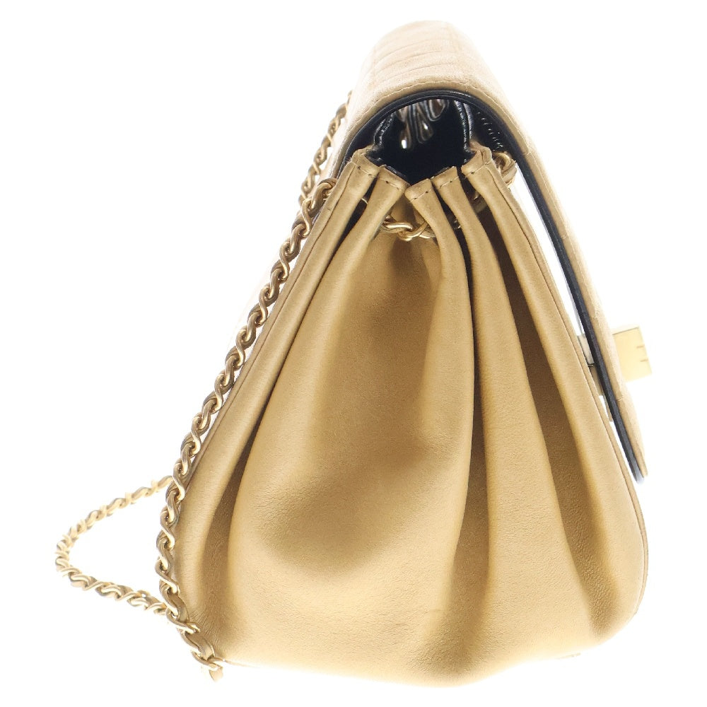 CHANEL(シャネル) 2.55 チョコバー チェーンショルダーバッグ ベージュ ラムスキン ゴールド金具 斜め掛けバッグ