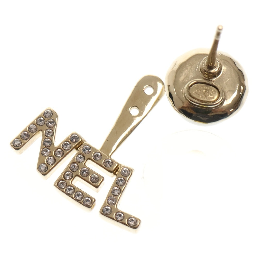 CHANEL(シャネル) ココマーク 2wayロゴピアス フェイクパール シャンパンゴールド GP AB6484 A23V