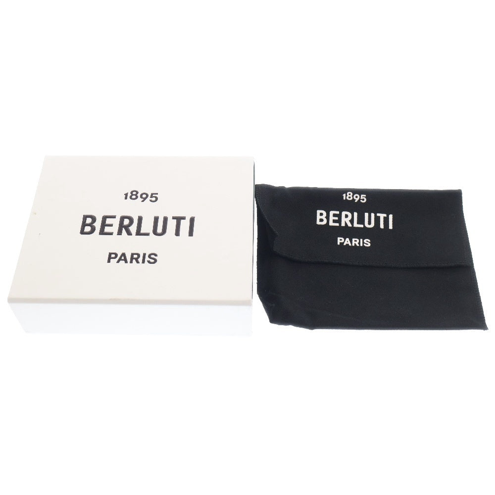 Berluti(ベルルッティ) カリグラフィ マコレ スクリットレザー 二つ折り財布 ブルー レザー