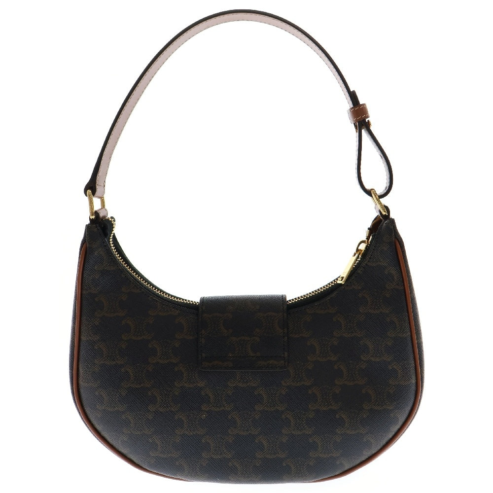 CELINE(セリーヌ) アヴァ トリオンフ ワンショルダーバッグ ゴールド金具 ブラウン レザー ハンドバッグ