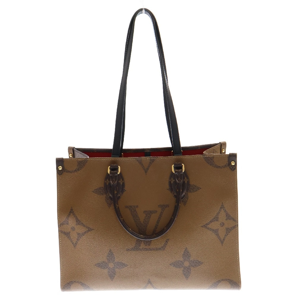 LOUIS VUITTON(ルイヴィトン) オンザゴーMM ジャイアントモノグラム・モノグラムリバース 2WAY レザー トートバッグ ショルダーバッグ ICチップ M45321 ブラウン