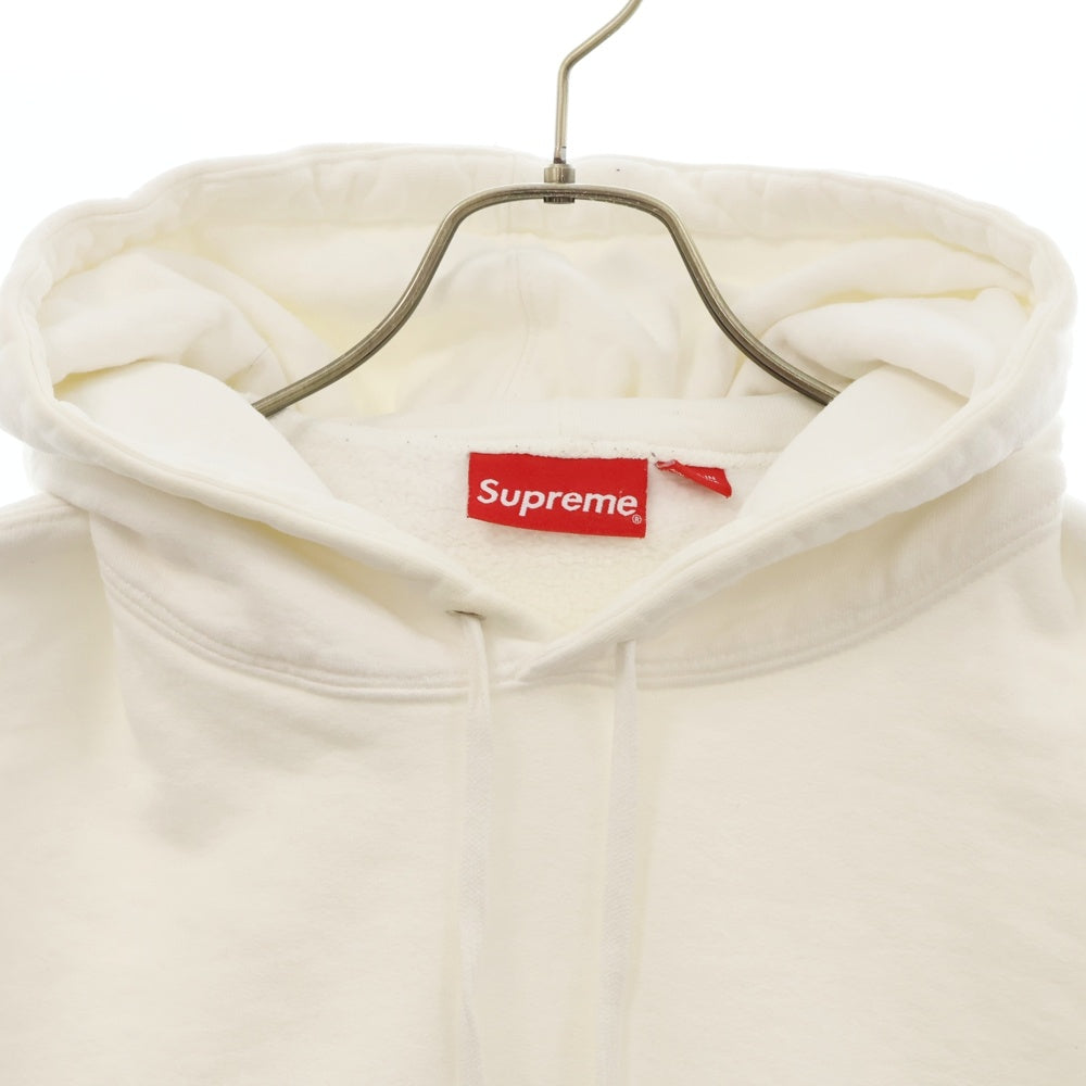 SUPREME(シュプリーム) 18SS Corner Label Hooded Sweatshirt コーナー ラベル ロゴプルオーバーパーカー ホワイト
