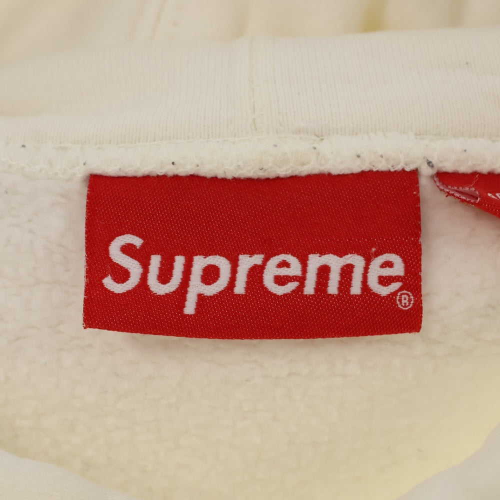 SUPREME(シュプリーム) 18SS Corner Label Hooded Sweatshirt コーナー ラベル ロゴプルオーバーパーカー ホワイト