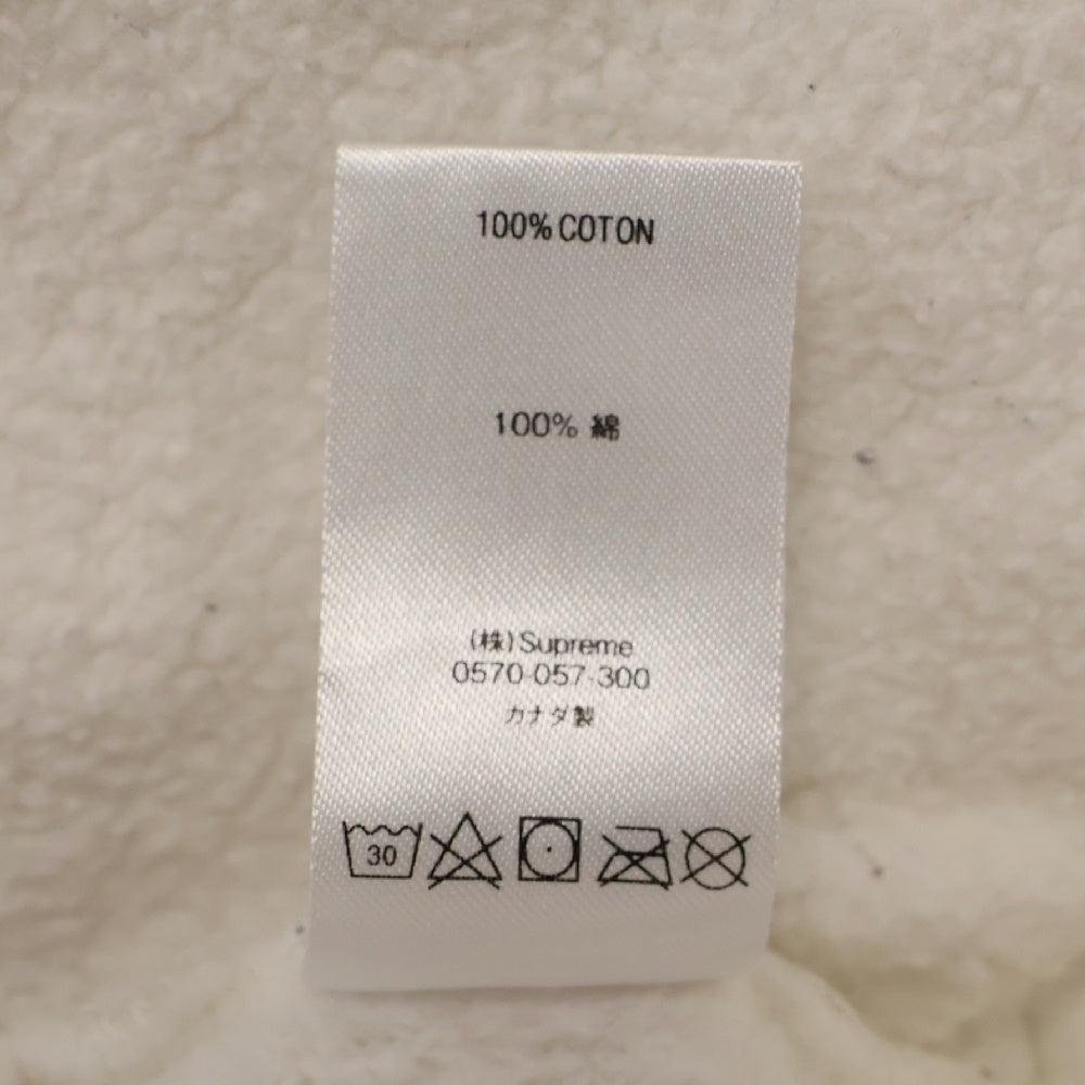 SUPREME(シュプリーム) 18SS Corner Label Hooded Sweatshirt コーナー ラベル ロゴプルオーバーパーカー ホワイト