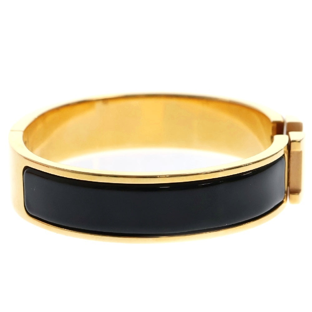 HERMES(エルメス) クリッククラックPM バングル ゴールド×ブラック GP アクセサリー