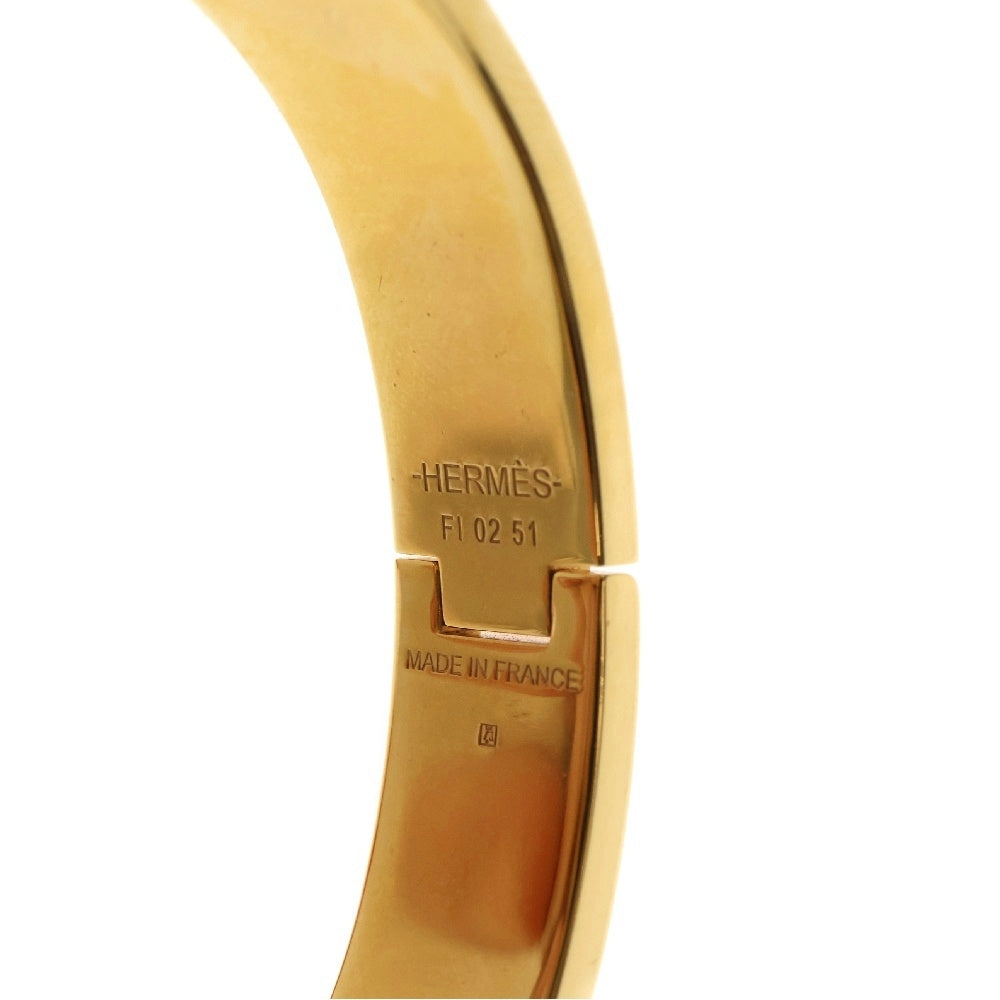 HERMES(エルメス) クリッククラックPM バングル ゴールド×ブラック GP アクセサリー