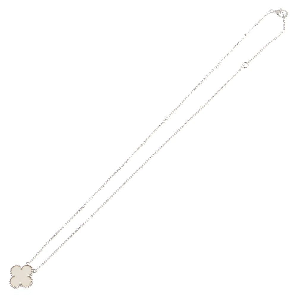 Van Cleef & Arpels(ヴァンクリーフアンドアーペル) ヴィンテージアルハンブラ ネックレス ホワイト ペンダント マザーオブパール ホワイトゴールド WG VCARF48700