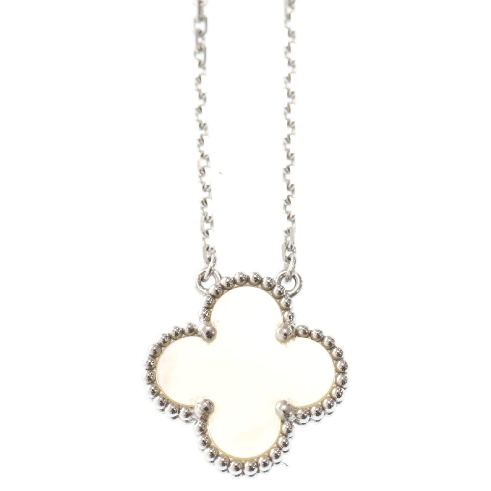 Van Cleef & Arpels(ヴァンクリーフアンドアーペル) ヴィンテージアルハンブラ ネックレス ホワイト ペンダント マザーオブパール ホワイトゴールド WG VCARF48700