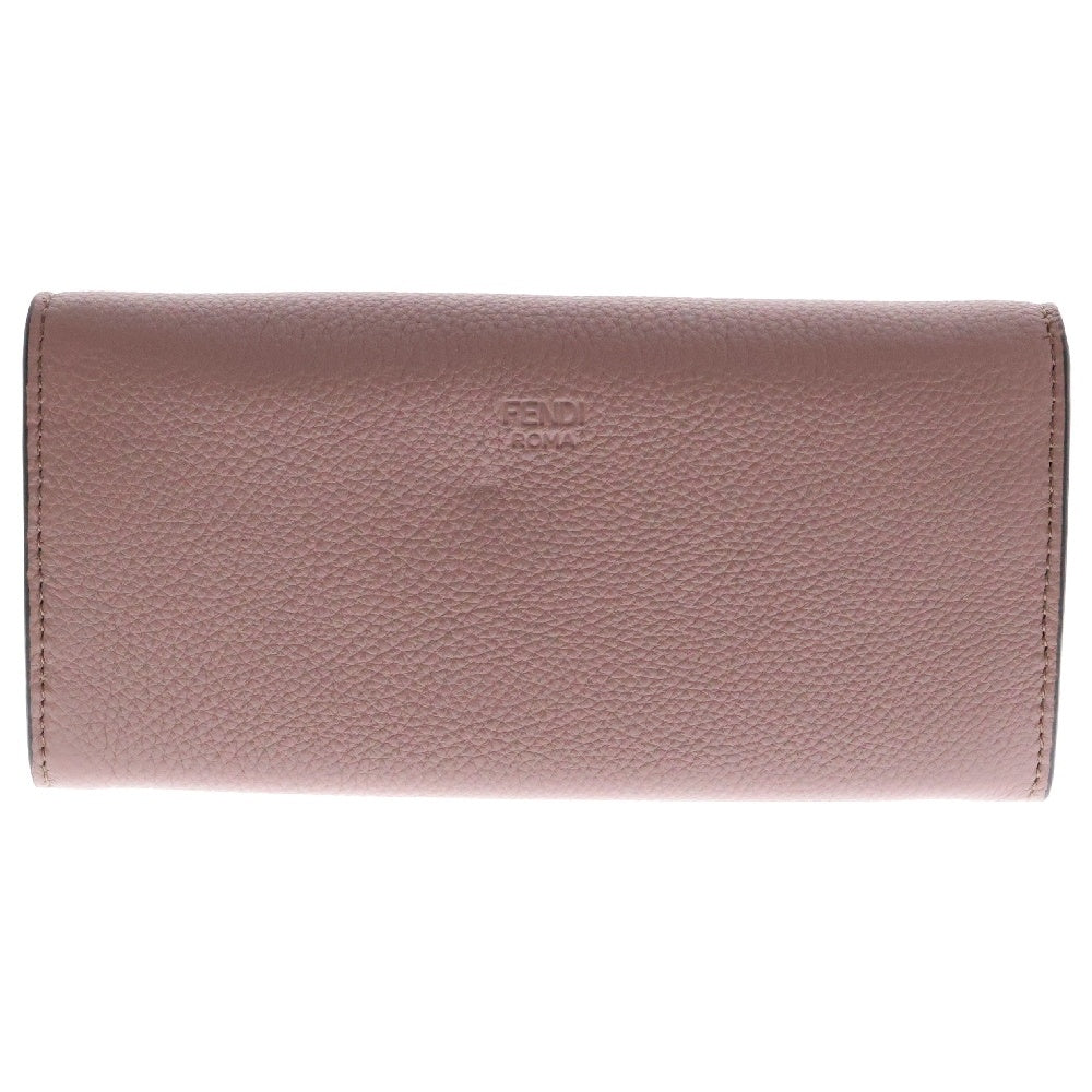 FENDI(フェンディ) ピーカブー コンチネンタルウォレット ロングウォレット 長財布 ローズピンク ゴールド金具 カードケース レザー 8M0427
