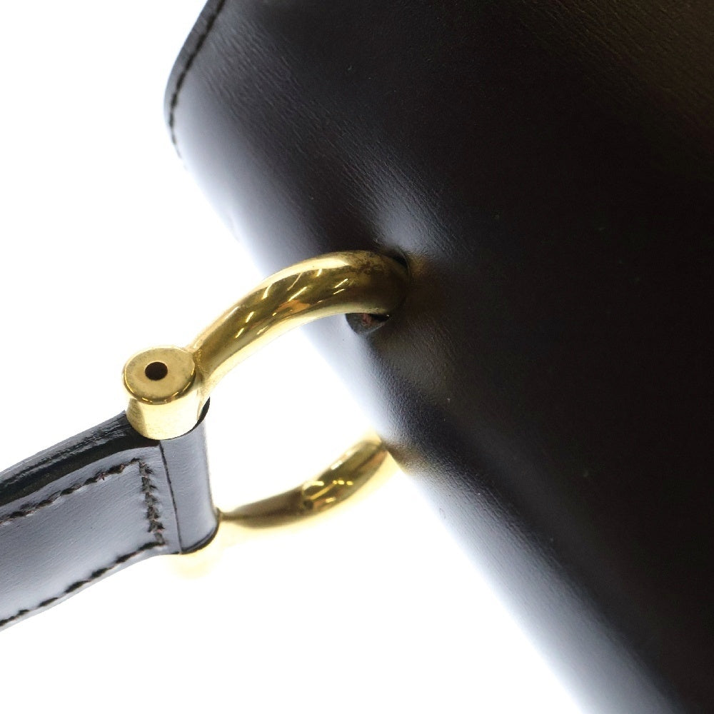 CELINE(セリーヌ) ハンドバッグ ブラウン レザー ゴールド金具 ヴィンテージ