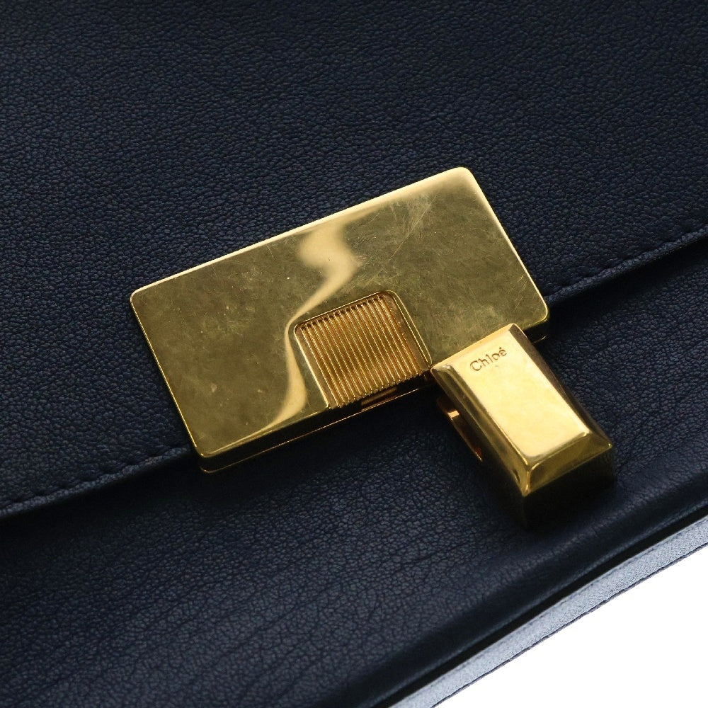 Chloe(クロエ) ドリュー チェーン ショルダーバッグ ブルー レザー ゴールド金具