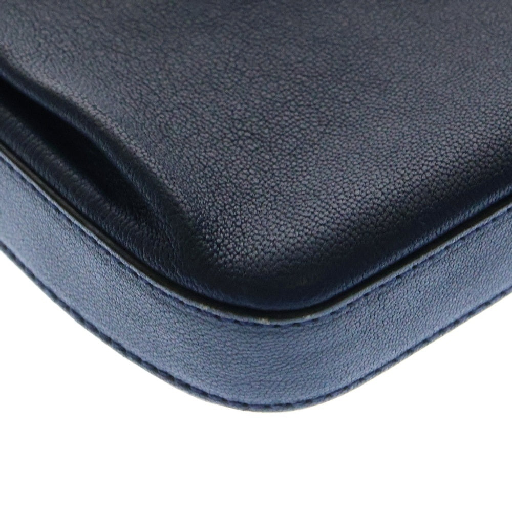 Chloe(クロエ) ドリュー チェーン ショルダーバッグ ブルー レザー ゴールド金具