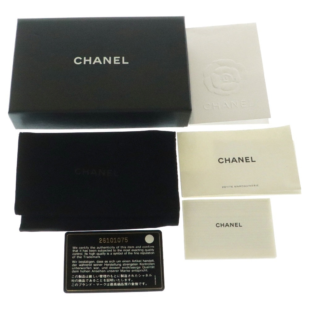 CHANEL(シャネル) L字ファスナー コインケース レッド レザー キーリング付