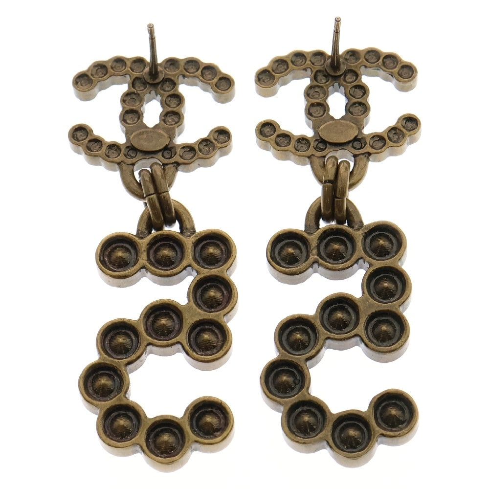 CHANEL(シャネル) ココマーク ナンバー5 ラインストーンピアス ゴールド×ピンク GP B20S アクセサリー