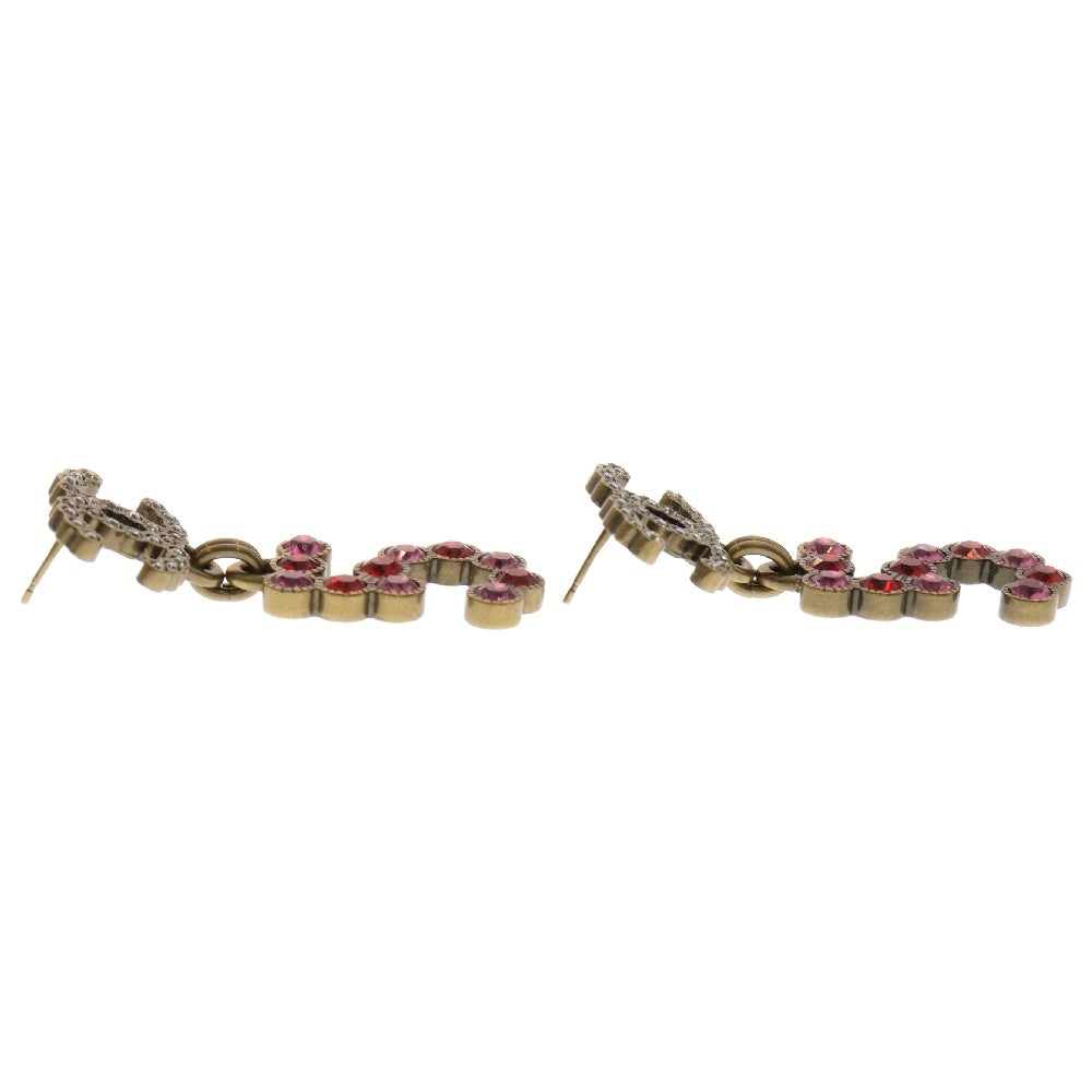 CHANEL(シャネル) ココマーク ナンバー5 ラインストーンピアス ゴールド×ピンク GP B20S アクセサリー