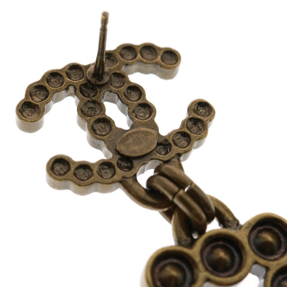 CHANEL(シャネル) ココマーク ナンバー5 ラインストーンピアス ゴールド×ピンク GP B20S アクセサリー