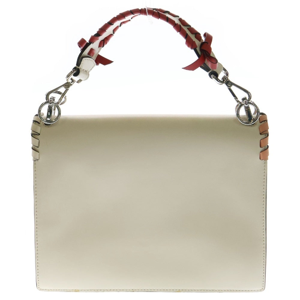 FENDI(フェンディ) キャナイ リボン 2WAYバッグ ハンドバッグ ショルダーバッグ シルバー金具 ピンク レザー