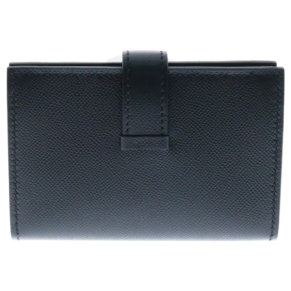 HERMES(エルメス) ベアン ミニ カードケース ソーブラック ブラック金具 ヴォーエプソン K刻印 名刺入れ