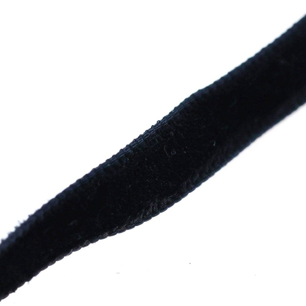 Christian Dior(クリスチャンディオール) ジャディオール ラインストーン チョーカー ネックレス ブラック ベロア シルバー金具