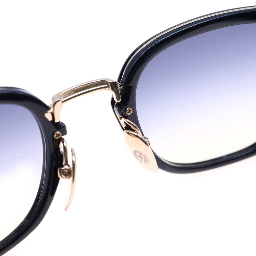 CHROME HEARTS(クロムハーツ) STRAPADICTOME サイドクロス ボストンフレーム メガネ サングラス アイウェア ブラック×ゴールド