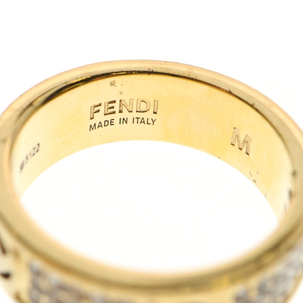 FENDI(フェンディ) エフイズ ライトストーンリング 指輪 ゴールド GP 14号