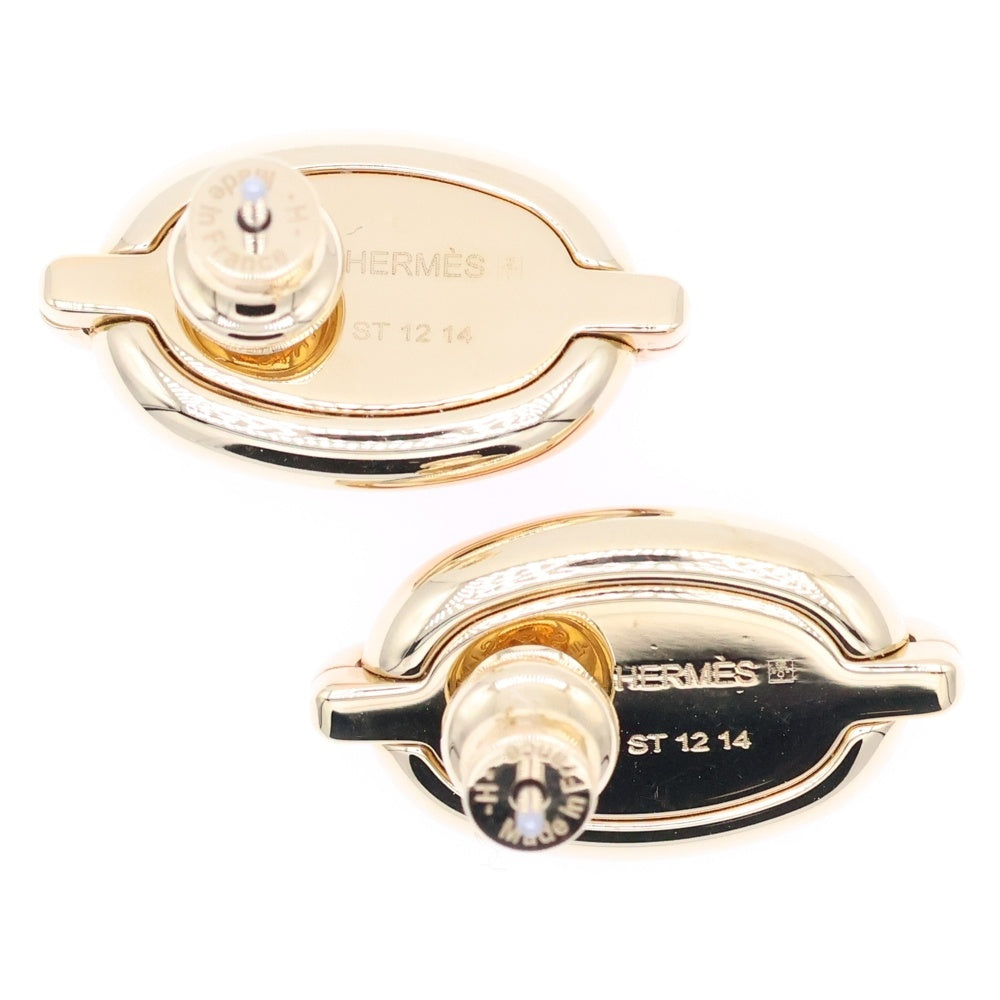 HERMES(エルメス) ミニマイヨン シェーヌダンクル ピアス イヤリング ゴールド/レッド レディース