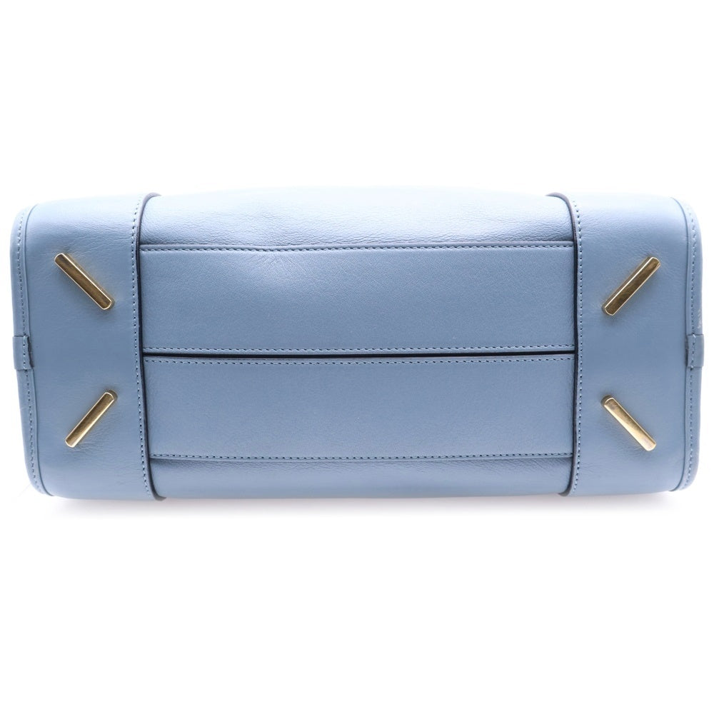 LOEWE(ロエベ) アマソナ28 2WAYハンドバッグ ショルダーバッグ ライトブルー ゴールド金具 レザー