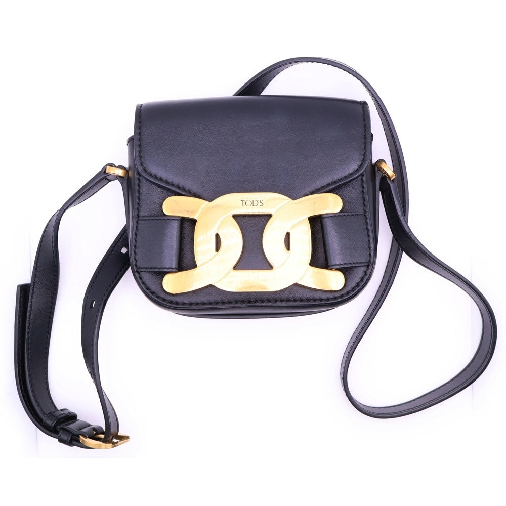 TOD'S(トッズ) ケイト ショルダーバッグ ブラック ゴールド金具 レザー XBWAOYJ0100RORB999