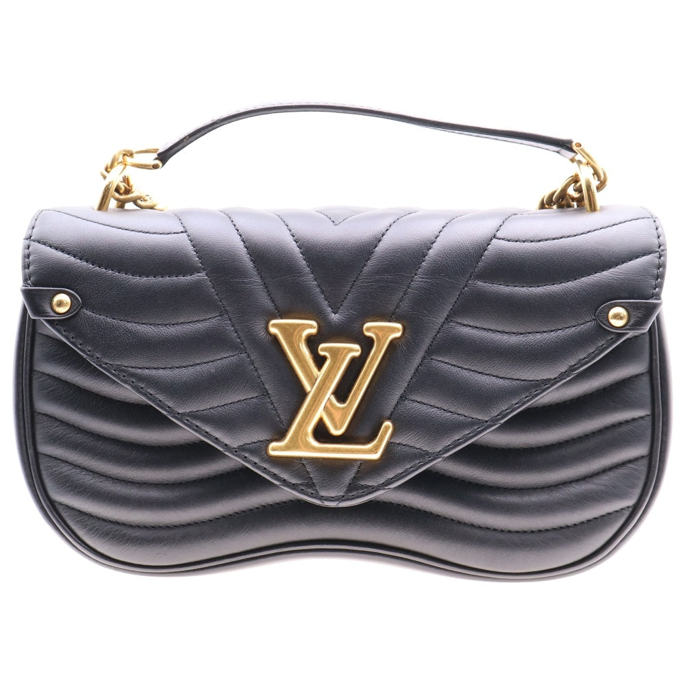 LOUIS VUITTON(ルイヴィトン) ニューウェーブ チェーンバッグ ブラック ゴールド金具 カーフレザー RFID M51683