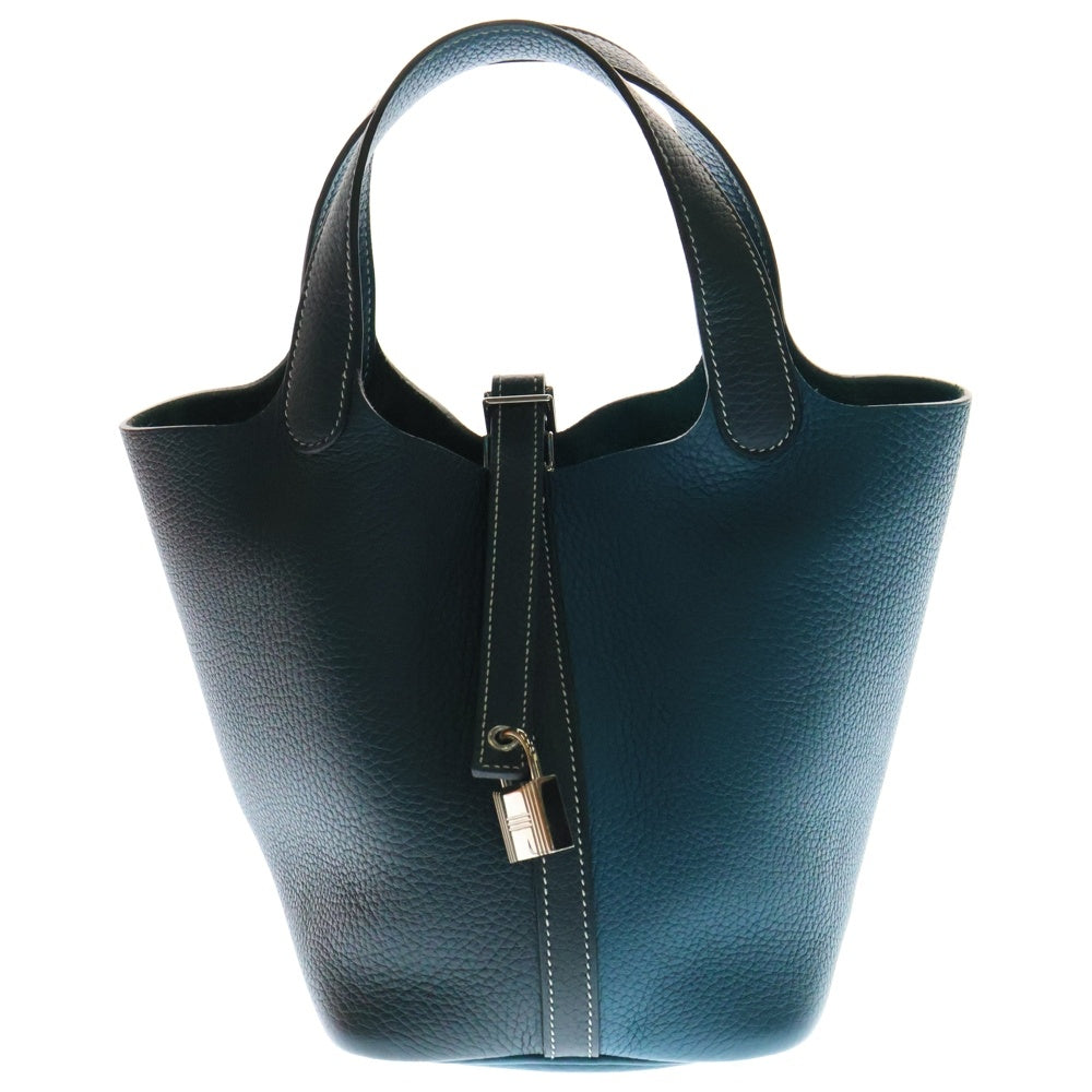 HERMES(エルメス) ピコタンロックPM カザック ヴェールシプレス×ヴェールボスフォール トリヨンクレマンス シルバー金具 Y刻印