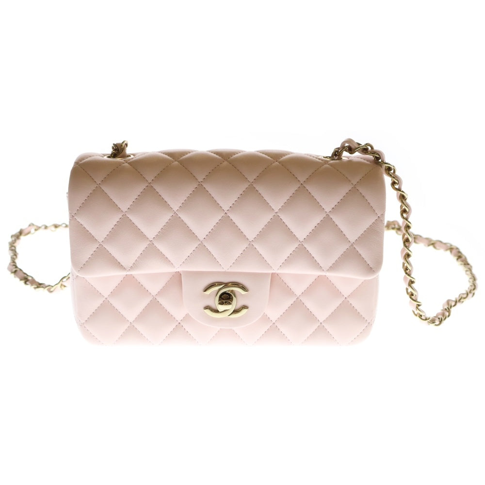 CHANEL(シャネル) ミニマトラッセ 20 チェーン ショルダーバッグ ピンク ラムスキン ゴールド金具 A69900