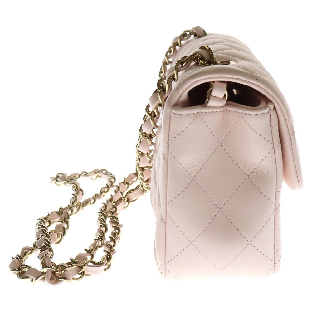 CHANEL(シャネル) ミニマトラッセ 20 チェーン ショルダーバッグ ピンク ラムスキン ゴールド金具 A69900