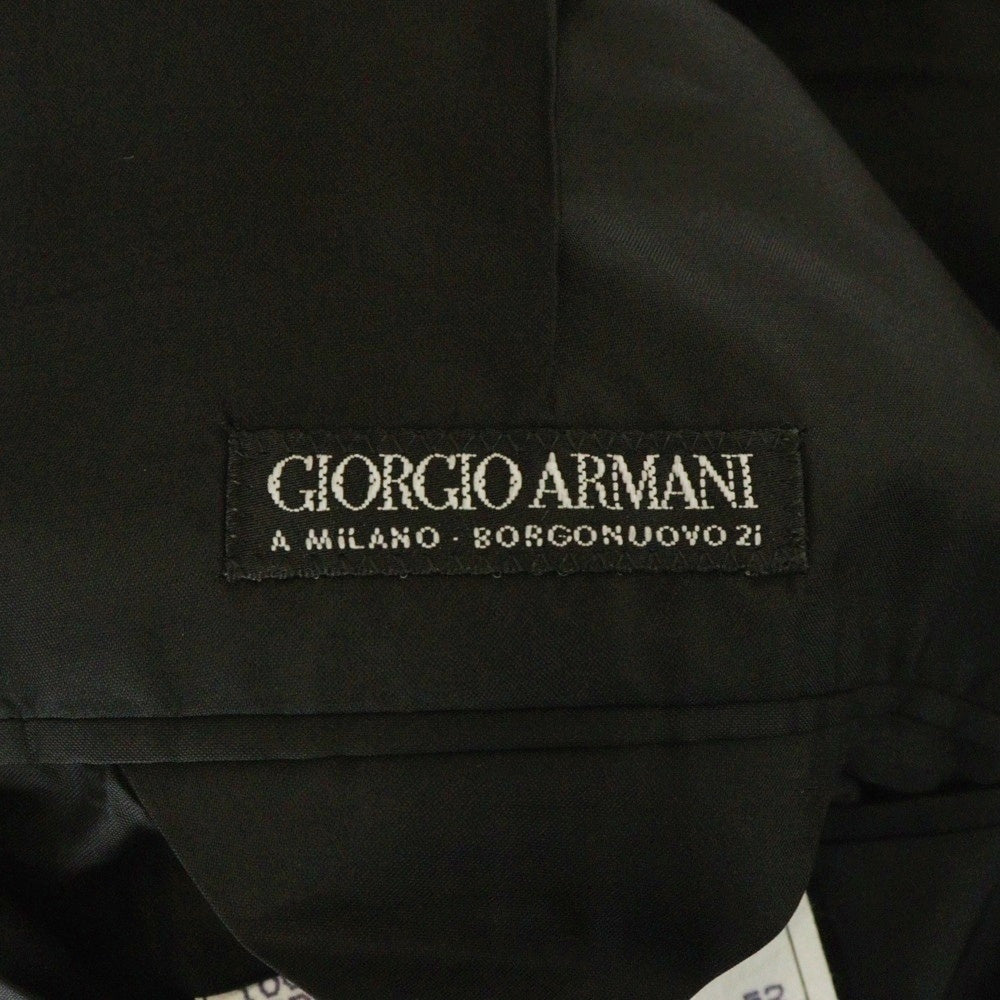 GIORGIO ARMANI(ジョルジオアルマーニ) セットアップ タキシードスーツ ウールショールカラー ダブルブレスト 2B テーラードジャケット 2タック サイドライン スラックスパンツ 721220
