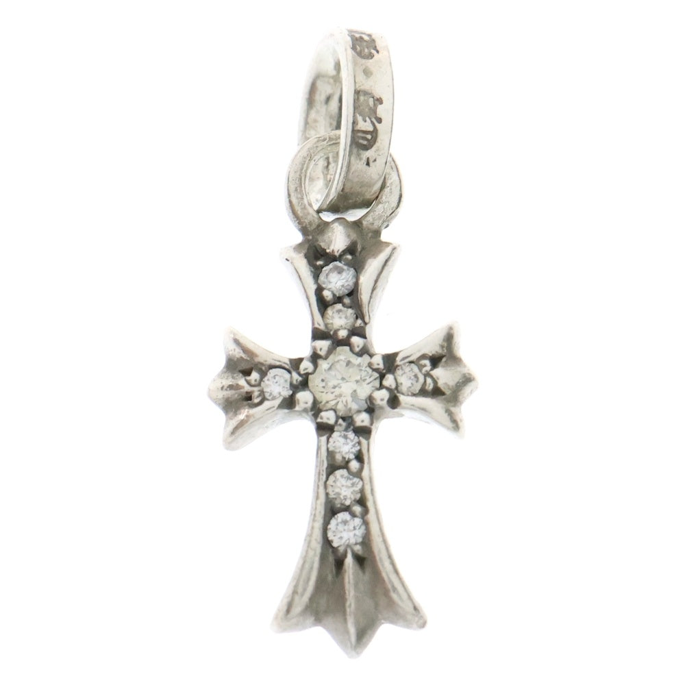 CHROME HEARTS(クロムハーツ) CRS BBYFAT P DMND ベイビーファットクロス PAVEダイヤ ペンダントトップ シルバー BCA234