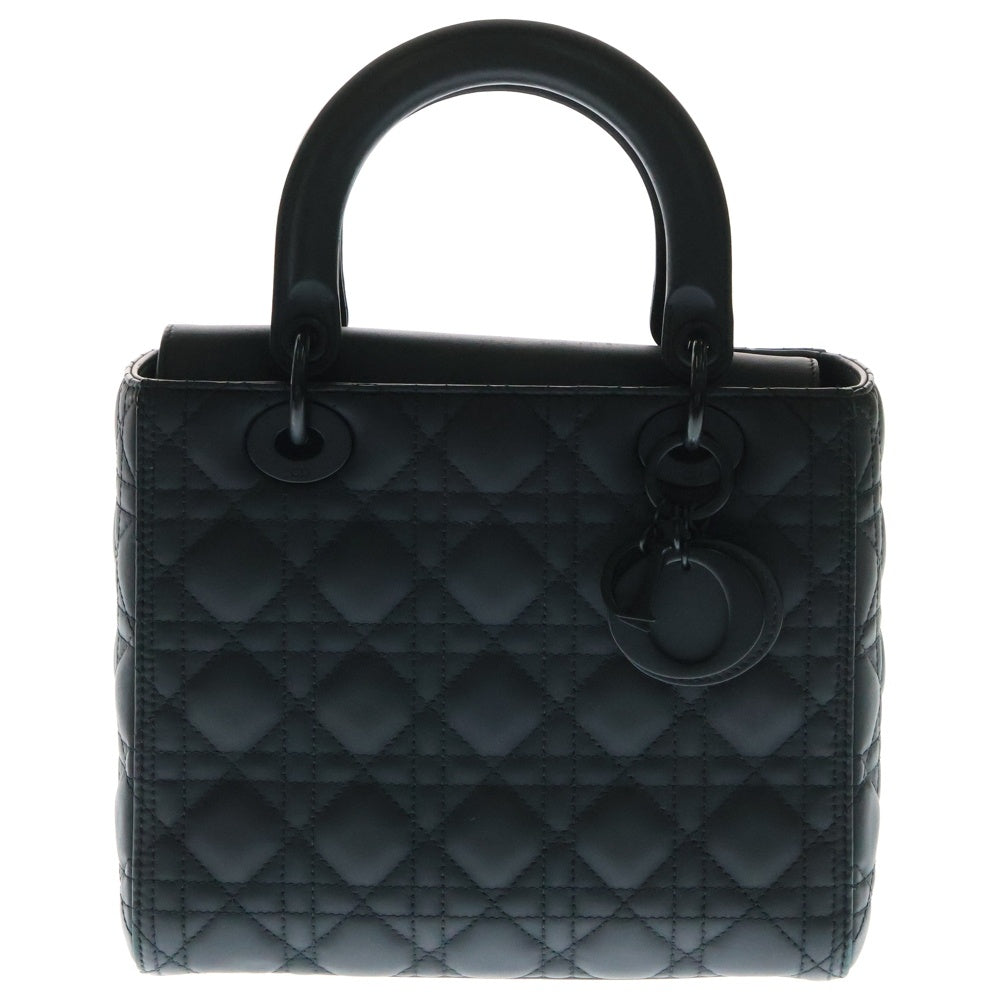 Christian Dior(クリスチャンディオール) マイレディディオール マットラムスキン 2WAYハンドバッグ ショルダーバッグ ブラック