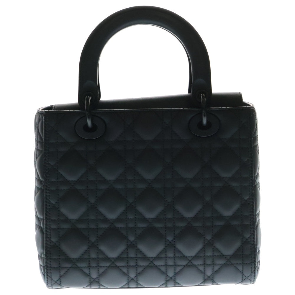 Christian Dior(クリスチャンディオール) マイレディディオール マットラムスキン 2WAYハンドバッグ ショルダーバッグ ブラック
