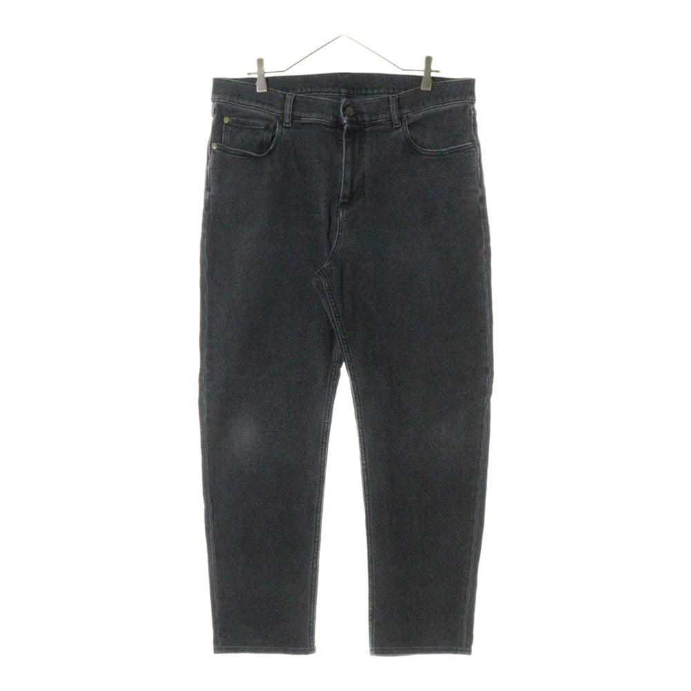 MONCLER(モンクレール) 22AW スタッズワッペンロゴ 5ポケット ストレートデニムパンツ ジーンズ ブラック/グレー H20912A00017 596CP