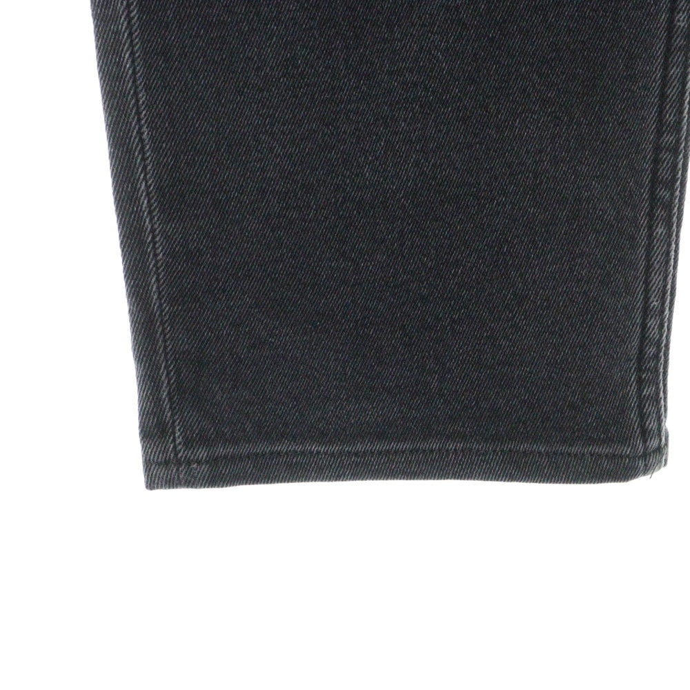 MONCLER(モンクレール) 22AW スタッズワッペンロゴ 5ポケット ストレートデニムパンツ ジーンズ ブラック/グレー H20912A00017 596CP