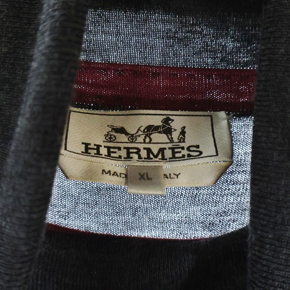 HERMES(エルメス) タートルネック ウール ロングスリーブ 長袖ニット セーター グレー