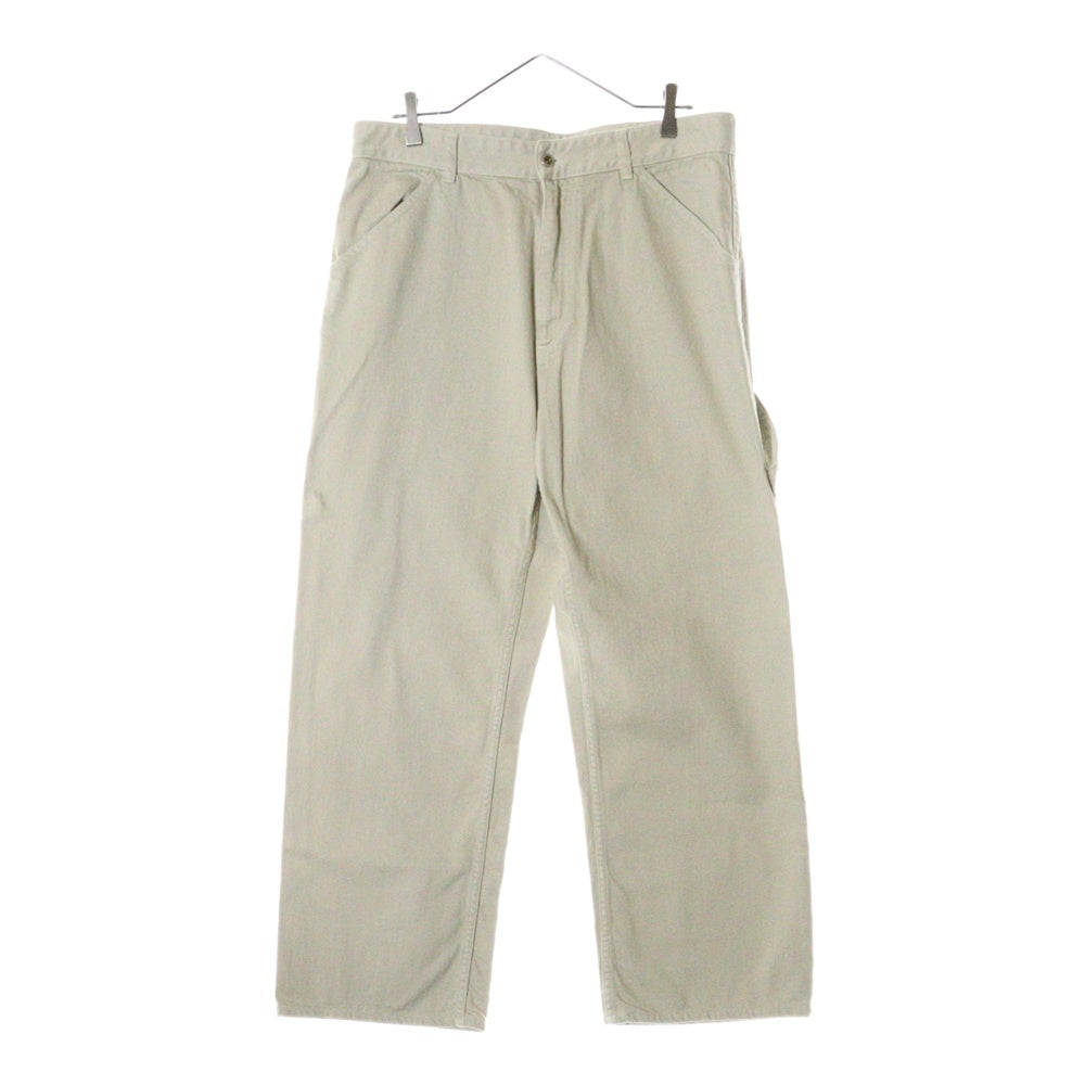MONCLER(モンクレール) 22AW Grey Cargo trousers ロゴ刺繍 グレイカーゴ ワッペンロゴ ストレート ペインターパンツ トラウザーズ ベージュ H20912A00011 5968Z