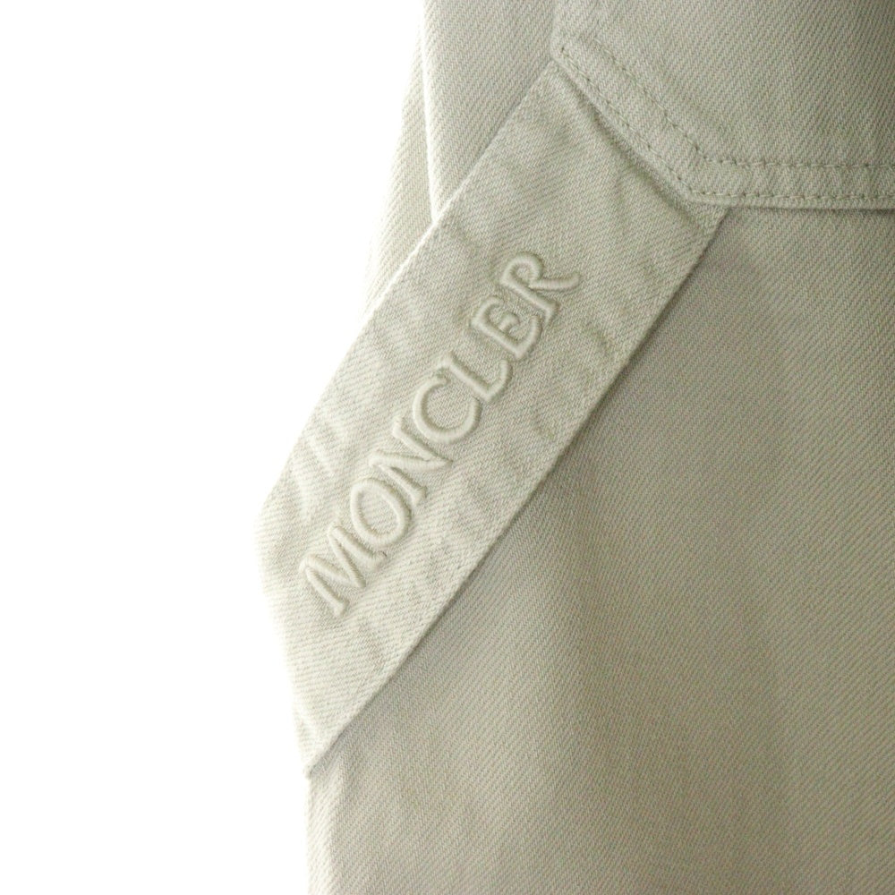 MONCLER(モンクレール) 22AW Grey Cargo trousers ロゴ刺繍 グレイカーゴ ワッペンロゴ ストレート ペインターパンツ トラウザーズ ベージュ H20912A00011 5968Z