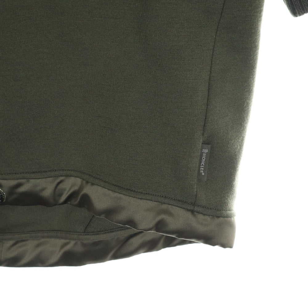 MONCLER(モンクレール) 17AW ABITO ナイロン混 ウール クルーネック ロング プルオーバースウェットトレーナー ワンピース カーキ レディース C20938559200 829AS