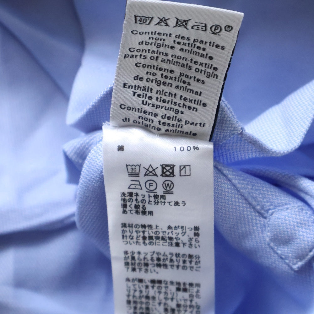 HERMES(エルメス) 長袖 ドレスシャツ カッターシャツ ブルー コットン sur mesure オーダー品