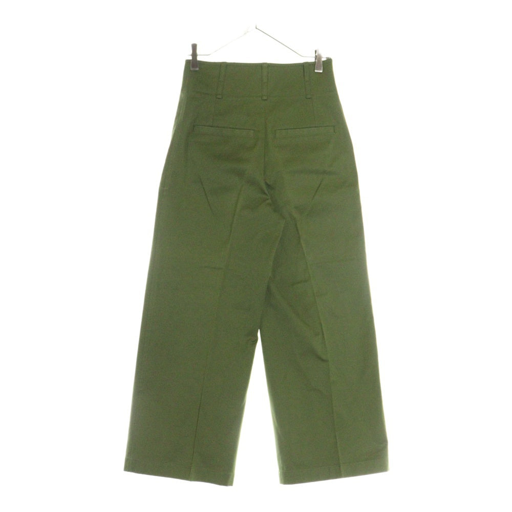 HERMES(エルメス) パンツ ボトム グリーン コットン #34 2E0407DM レディース