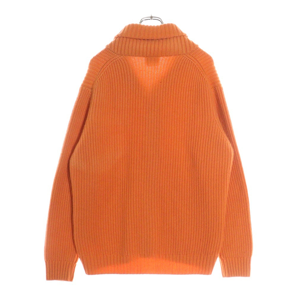 HERMES(エルメス) ニット カーディガン カシミヤ100% オレンジ sur mesure オーダー品