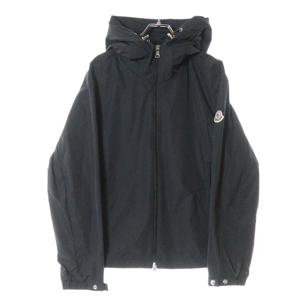 MONCLER(モンクレール) TRAVERSIER トラヴェルシエ ワッペンロゴ ナイロン ジップアップ フーデッドジャケット ブラック J10911A00086 54A91