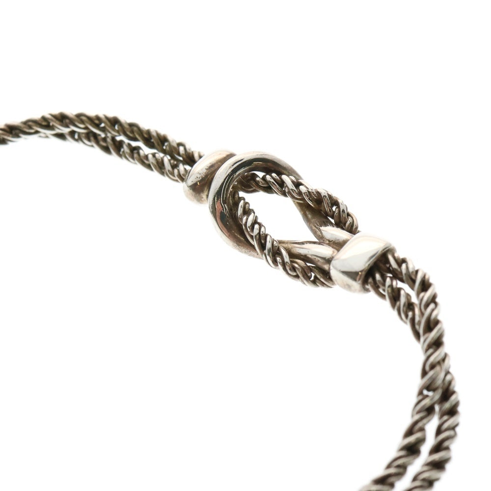 TIFFANY&Co(ティファニー) ダブルロープ センターノット チェーンブレスレット シルバー