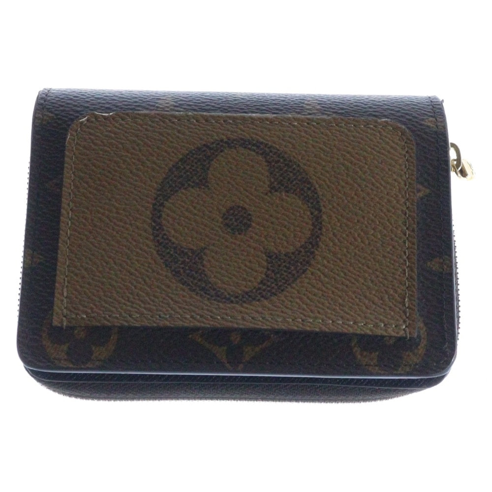 LOUIS VUITTON(ルイヴィトン) モノグラムジャイアント ポルトフォイユ ルー コンパクトウォレット コインケース 財布 ブラウン ゴールド金具 PVC M81461