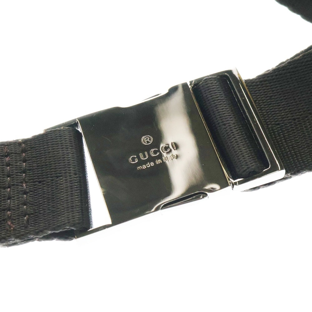 GUCCI(グッチ) GGキャンバス ウエストポーチ ボディバッグ ショルダーバッグ ベージュ×ブラウン キャンバス×レザー 28566